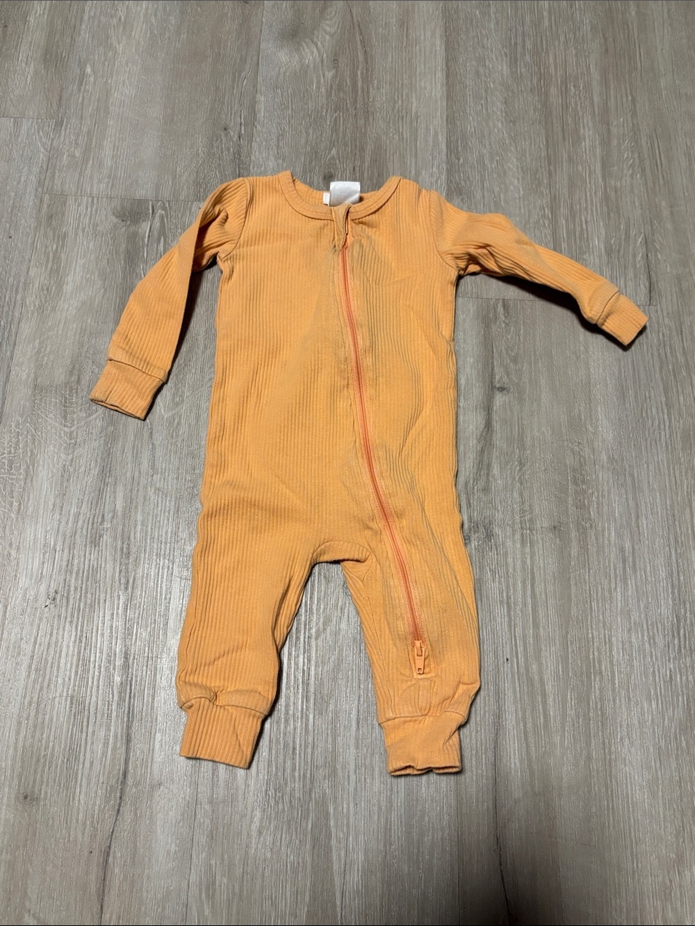 Petit Lem Ribbed Footie One-Piece in Mustard Yellow